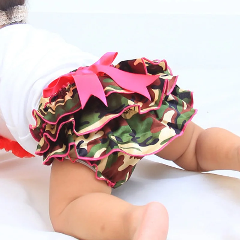 Harga Lucu PP Celana Gadis Bunga Mengacak acak Pof Bayi Ruffle Celana Pendek Musim Panas Celana Anak Popok Penutup Dengan Busur Besar 88 M09