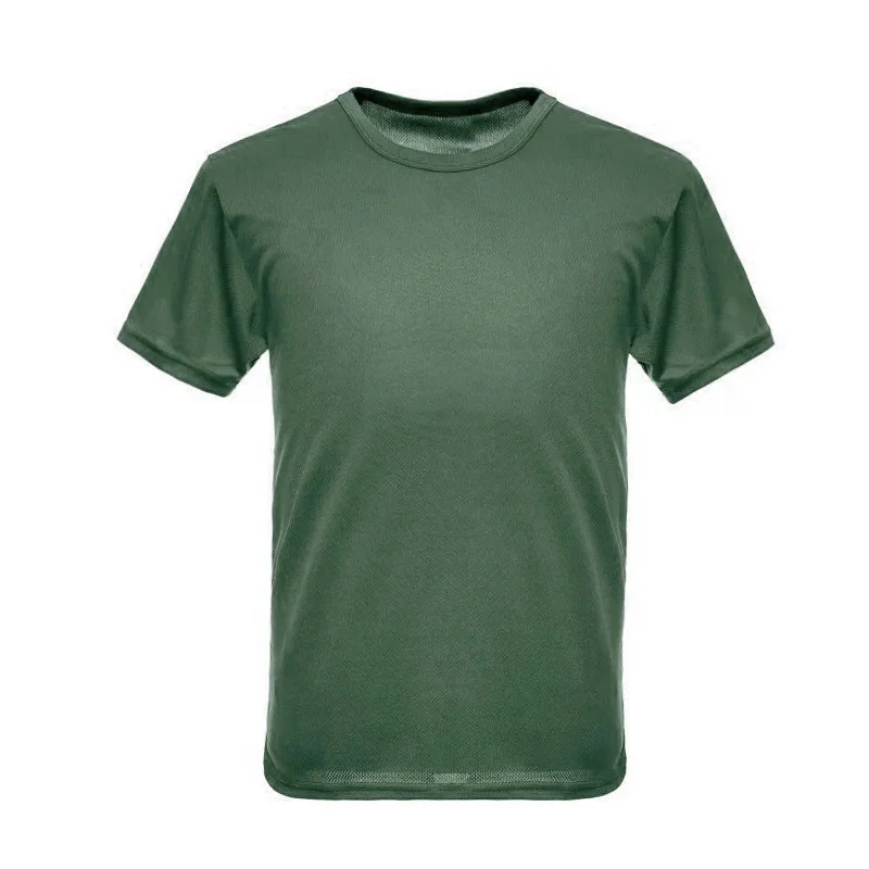 Военная камуфляжная тактическая футболка для мужчин и женщин, для улицы, короткий рукав, быстросохнущая сетчатая боевая рубашка, тренировочная одежда, 3XL, BJ010 - Цвет: Army green