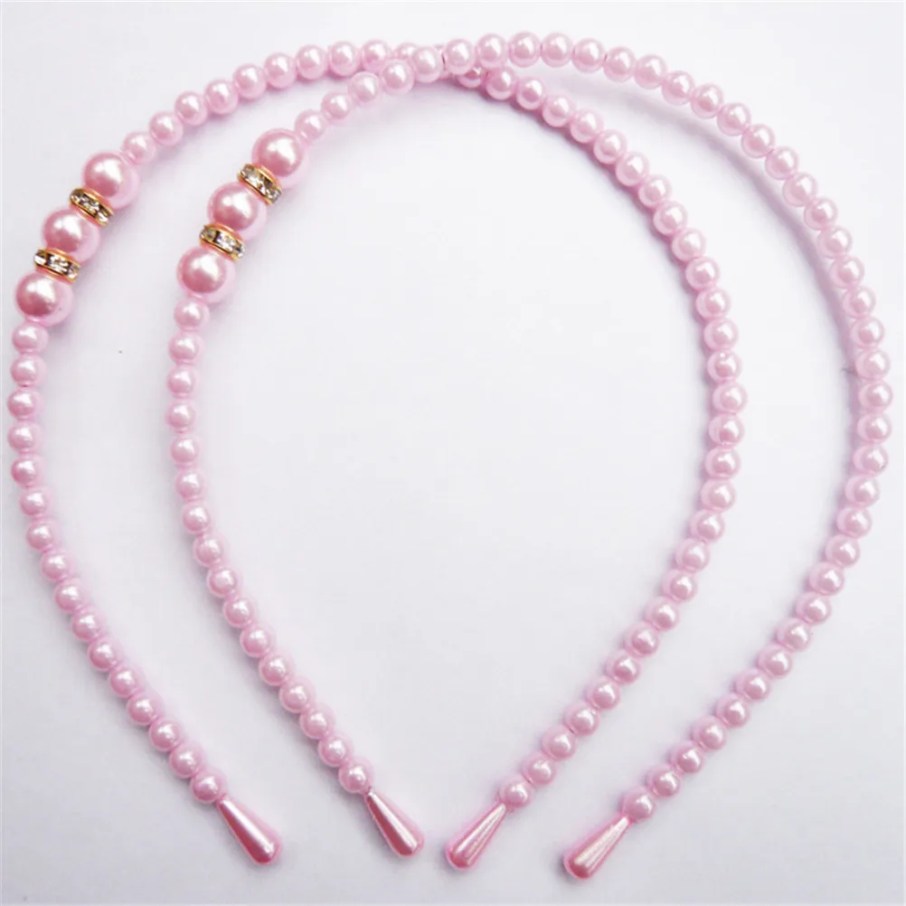 Girls Pearl Hair Band Accessories Bead Princess Headband Hairband