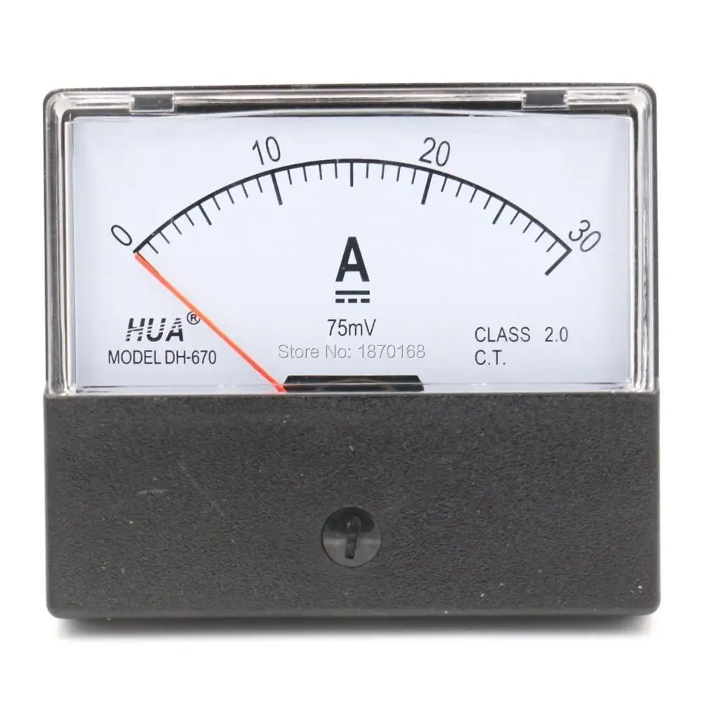DH-670 DH670 DC 10A 15A 20A 30A 50A 75A 100A 150A 200A 300A 400A 500A 600A Analog Current Panel Meter Ampere Ammeter DH-670 DH67 image_2