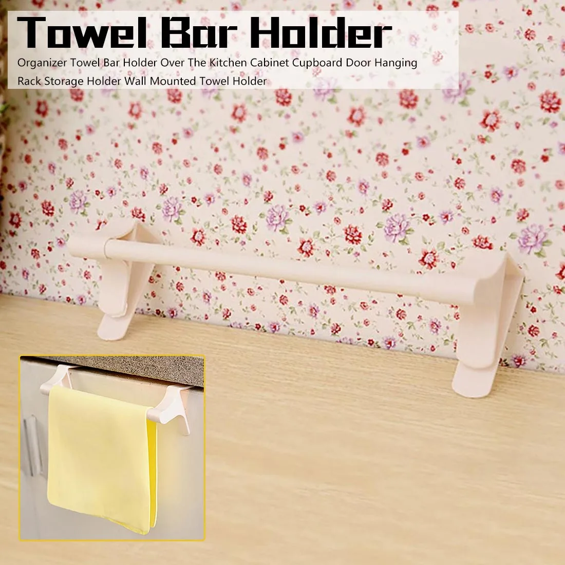 Kitchen Towel 1 PC Rack Hanging Holder Cupboard Cabinet Door Back Hanger Towel Sponge Holder Storage Rack for Bathroom