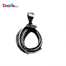 Beadsnice кабошон серьги «слеза» винтажные заготовки для подвесок базовый лист гравировка Ювелирные изделия Vogue настройки тайские серебряные подарки ID33470