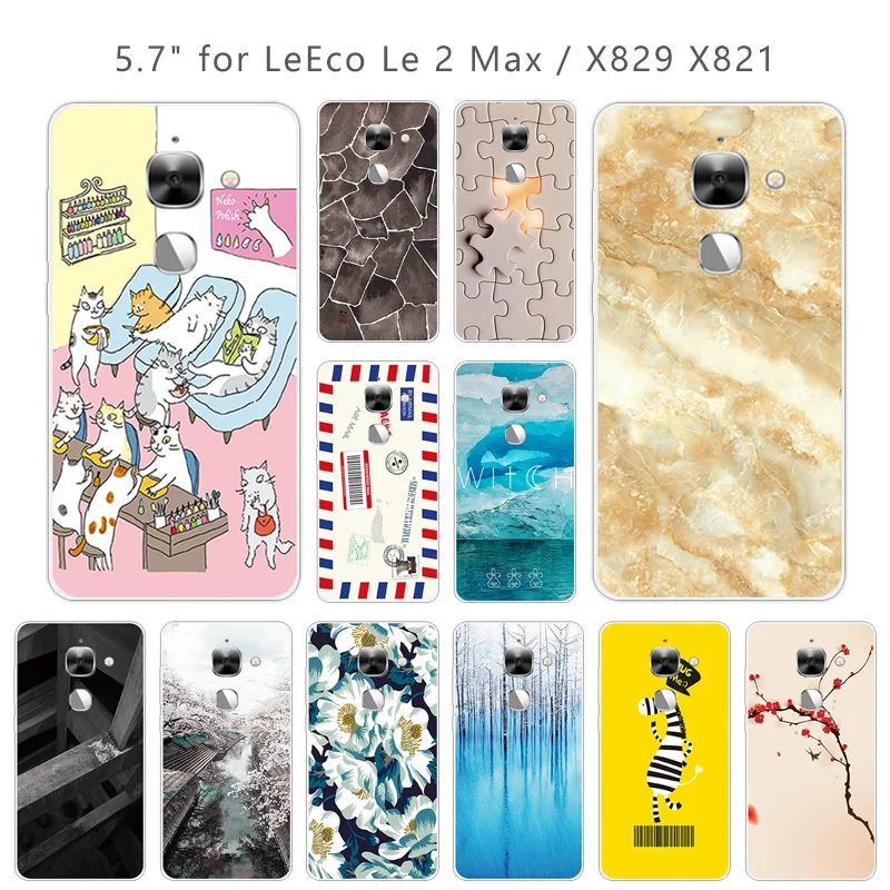 Phone Case for LeEco Le Max 2 Transparent Silicone Square Back Cover 5.7 inch Max2 X829 X821 Soft TPU Shell Capa |