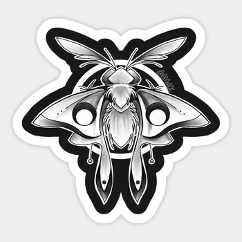 

1Pcs lunar moth Decal for Laptop Vinilos Paredes Black Car Stickers PVC Vinyl Decal