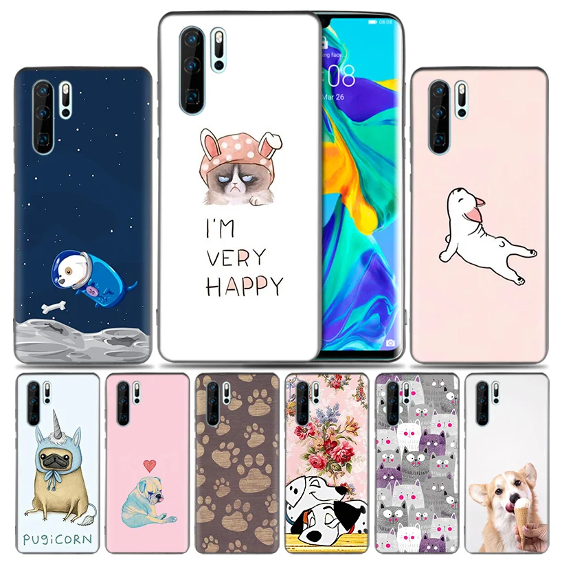 

Fashion Soft Fitted Case For Huawei P30 P20 P10 lite Pro P Smart 2019 + Plus View 20 Nova 4 4E Cover Dachshund French Bulldog do