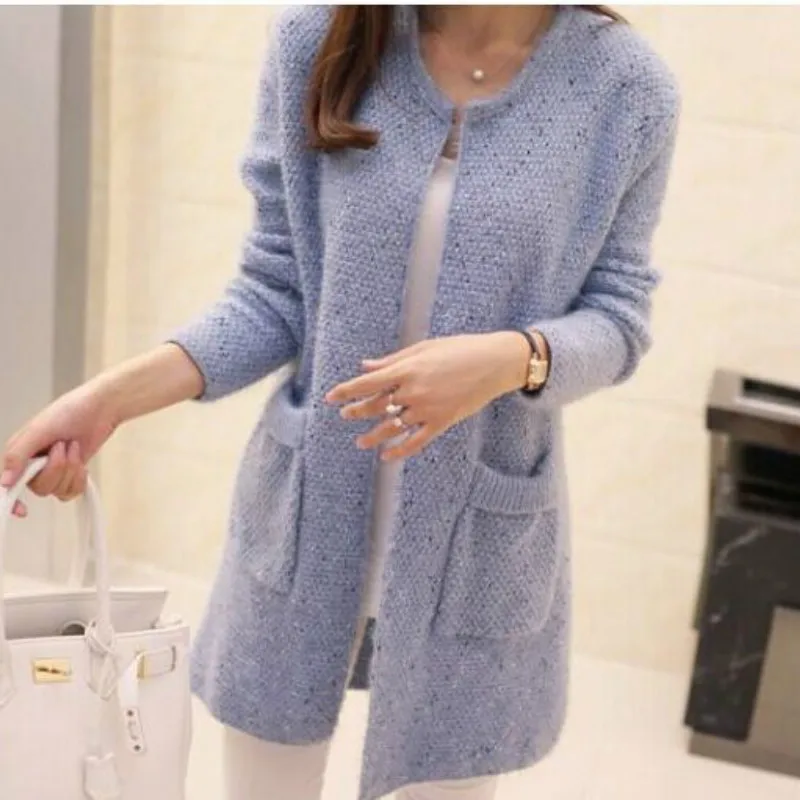 womens long knit cardigan