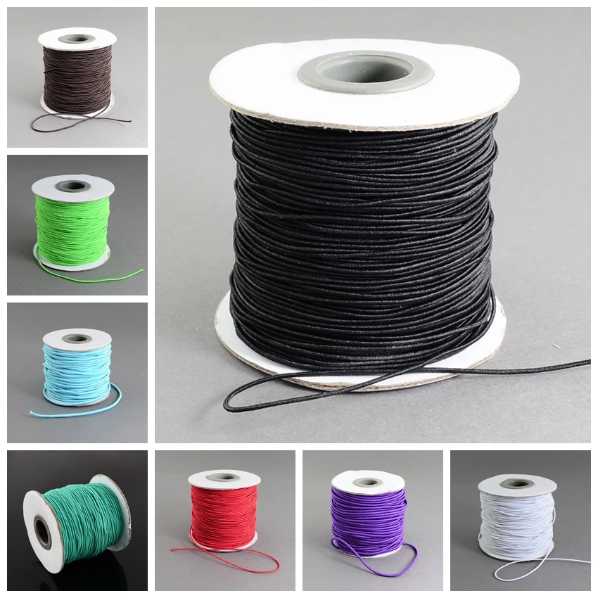 1mm; 100m/roll HOT Elastic Hair Jewelry Accessories Making Cord Nylon Rubber White Black Craft DIY Design Material String Strand 180 80mm 1pc vulcanized fibe paper handle spacer material making g10 material diy knife shank accessories material 1mm thickness
