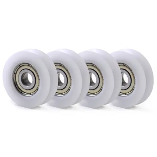 5pcs U Nylon plastic Embedded 608 Groove Ball Bearings 8*40*10mm Guide Pulley