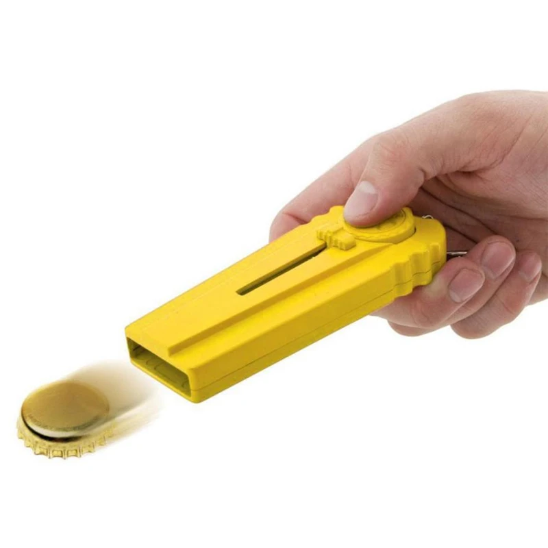 Flying Zappa Beer Drink Bottle Opener Cap Launcher Top Shooter Key Ring Gift Eco-Friendly easy Operation Opener C0327#30        07