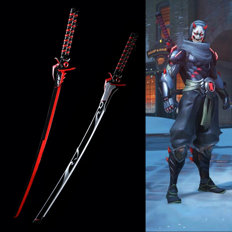 For Over Watch Cosplay Props Replica Genji Oni Skin Blade Real Steel Fantasy Katana Brand New Supply Decorative Sword No Sharp Aliexpress
