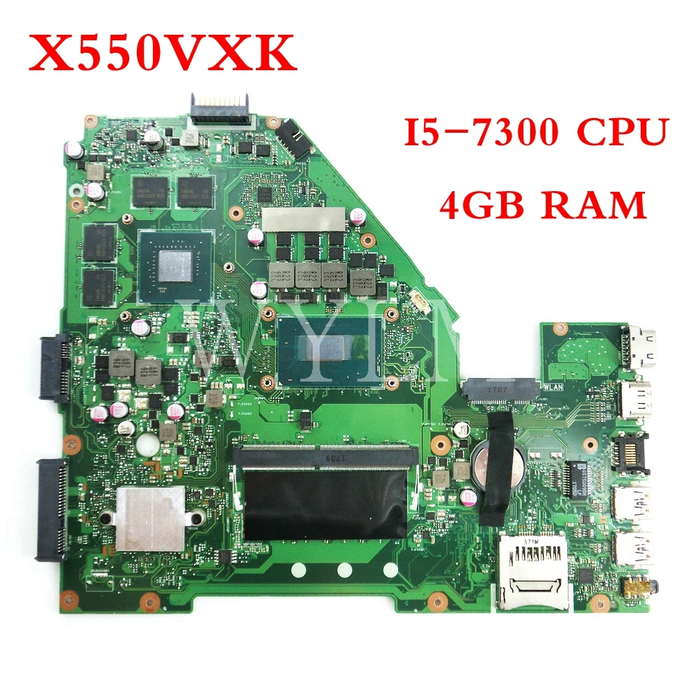

X550VXK MB-4G/I5-7300 CPU mainboard For ASUS X550VX X550V W50VX GTX950M laptop notebook motherboard 90NB0BB0-R00070 Tested