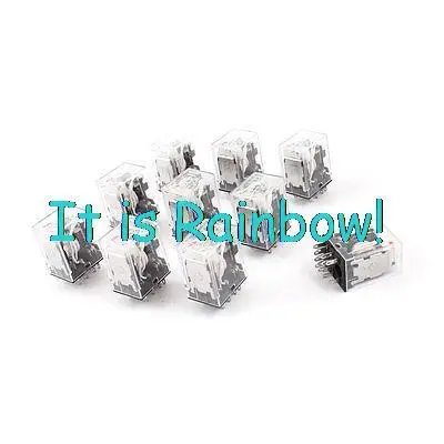 

Free Shipping HH54PL AC 24V Coil 14-Pin 4PDT Red LED Indicator Light Power Relay 10 Pcs