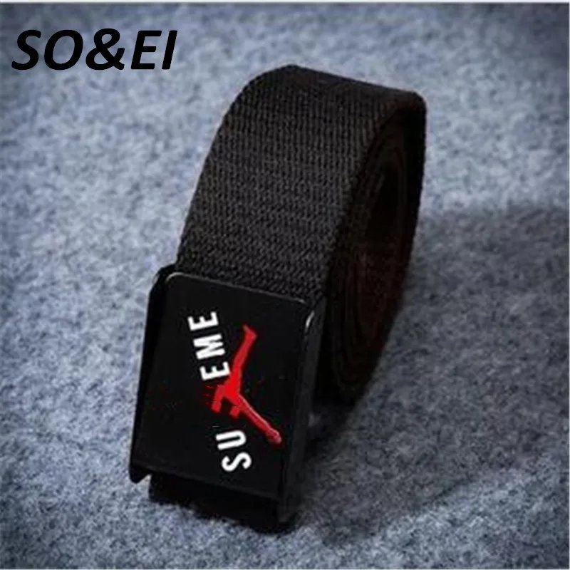 

SOEI 2019 Automatic Buckle Fashion Canvas Belt 2019 Women Men Belt Men Women Jeans Vintage Punk Style Belts For Women Men Sport