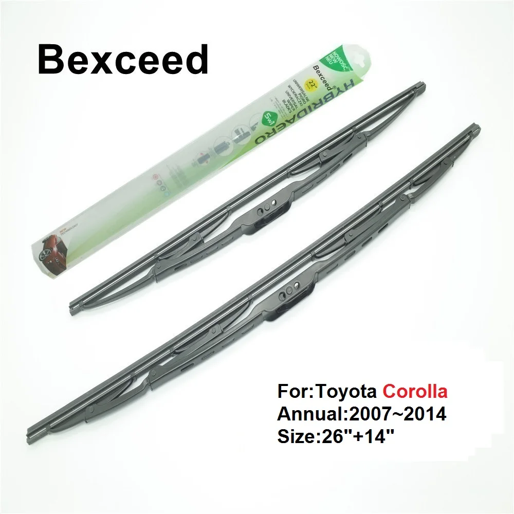

Bexceed of Car Windshield 1 Pair 14"+26" Wiper Blade For Toyota Corolla 2007~2014