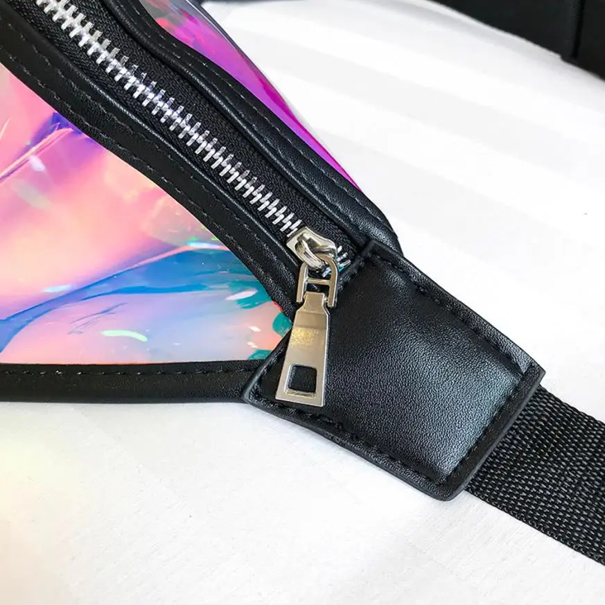 Поясная Сумка для женщин розовый Fanny Pack милый лазерный Crossbody вместительные сумки Transparente на молнии сплошной