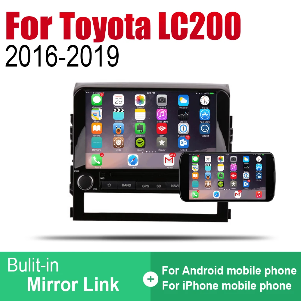 Perfect ZaiXi Auto Radio 2 Din Android Car DVD Player For Toyota Land Cruiser LC200 2016~2019 GPS Navigation BT Wifi Map Multimedia 4