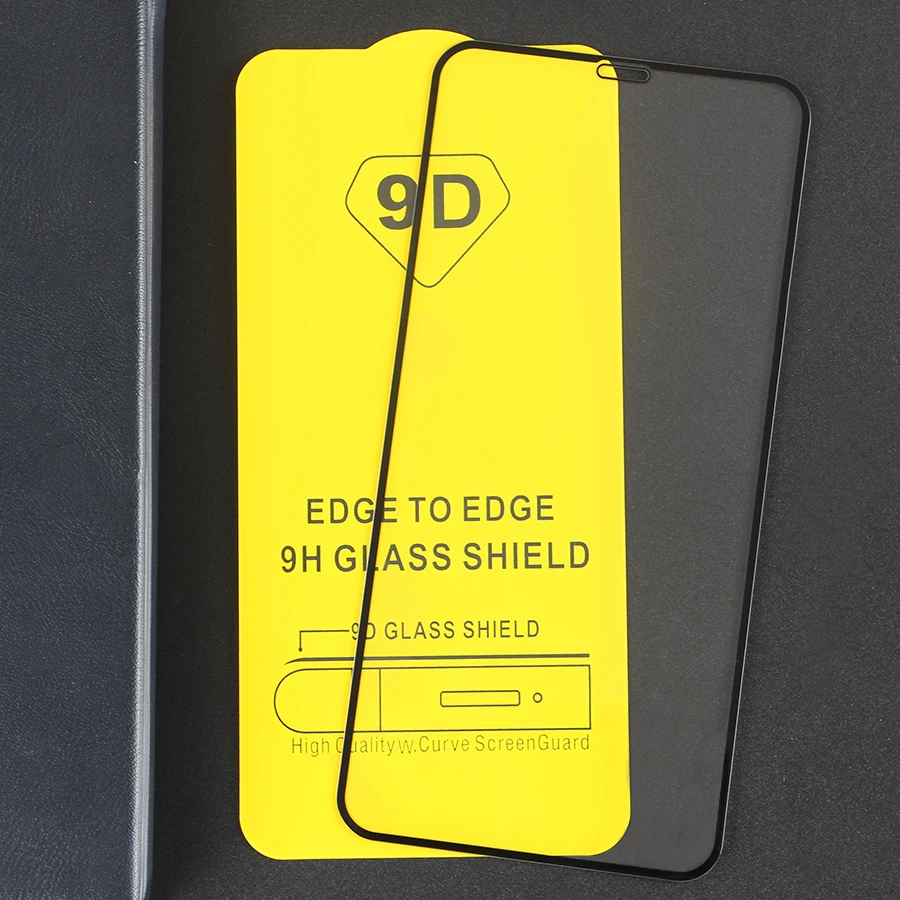 9D Full Glue Curved Tempered Glass For iPhone XS Max Full Screen Protector Glass For iPhone X XR Protective Film