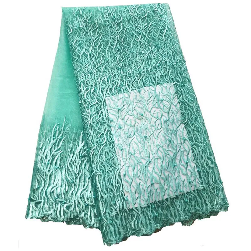Me-dusa Высокое качество 3D бусины вышитые модное платье Африканский тюль кружева Французский кружевной ткани lastest мягкие 5 ярдов/шт