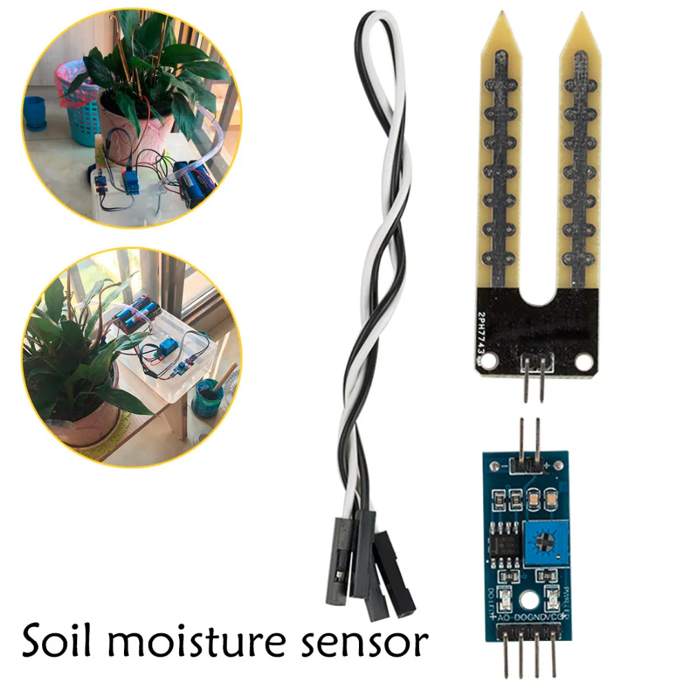 

Measure Tools Soil Humidity Sensor Meter DC12V Automatic Watering Switch Soil Moisture Humidity Relay Control Module Hygrometer