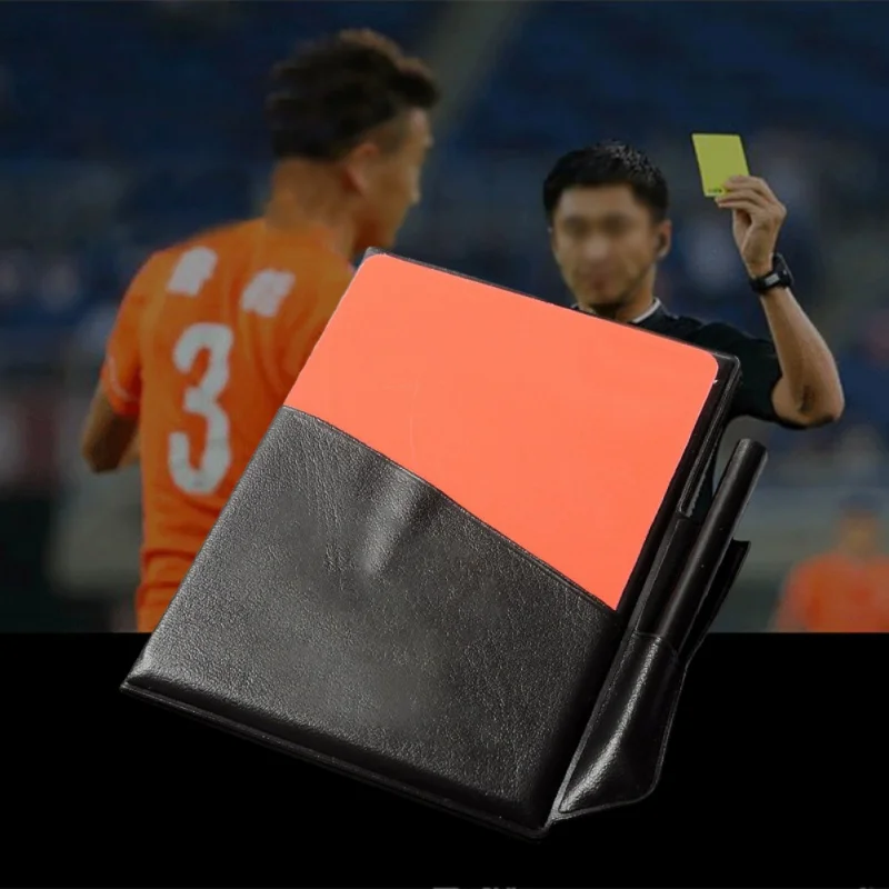 

Soccer Referee Red Yellow Card Pencil Sports Notebook Personalized Sport Match Soccer Sheet Set Notebook With pencil