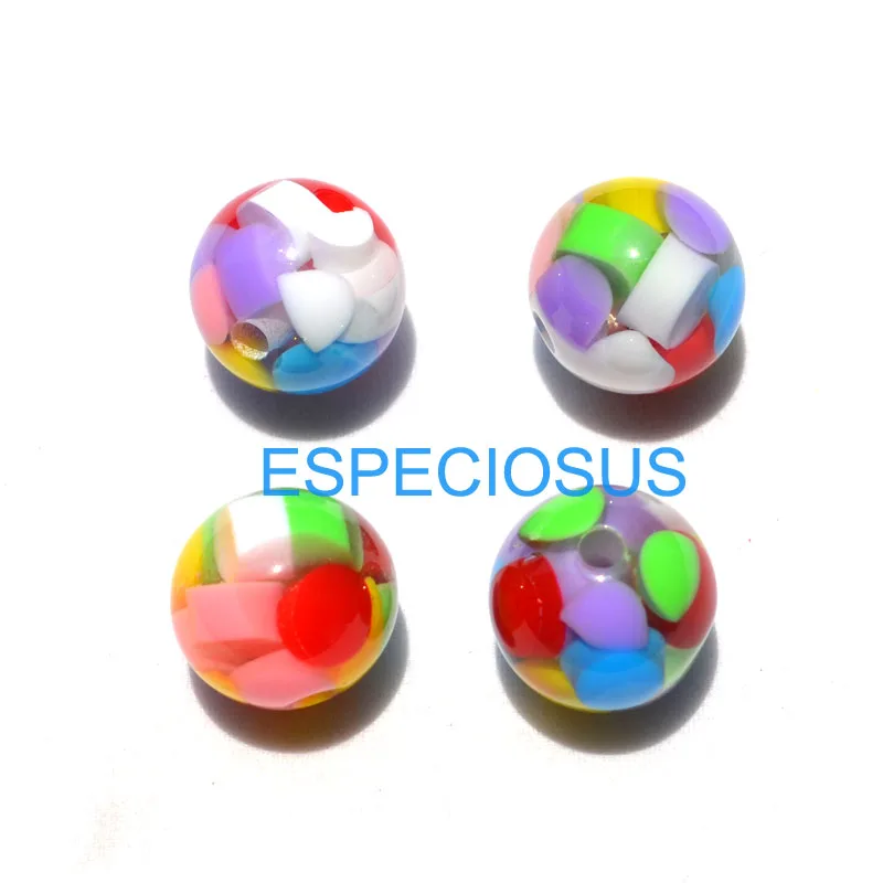 

10PCS DIY Jewelry Making Accessory 16MM Resin Beads Necklace Making Department Mix Color Flower Shivering Bead Handcraft Finding