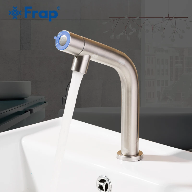 

Frap Basin Faucet Single Handle Cold Faucet Bathroom Water Mixer Sink Taps deck mounted faucet torneira preta