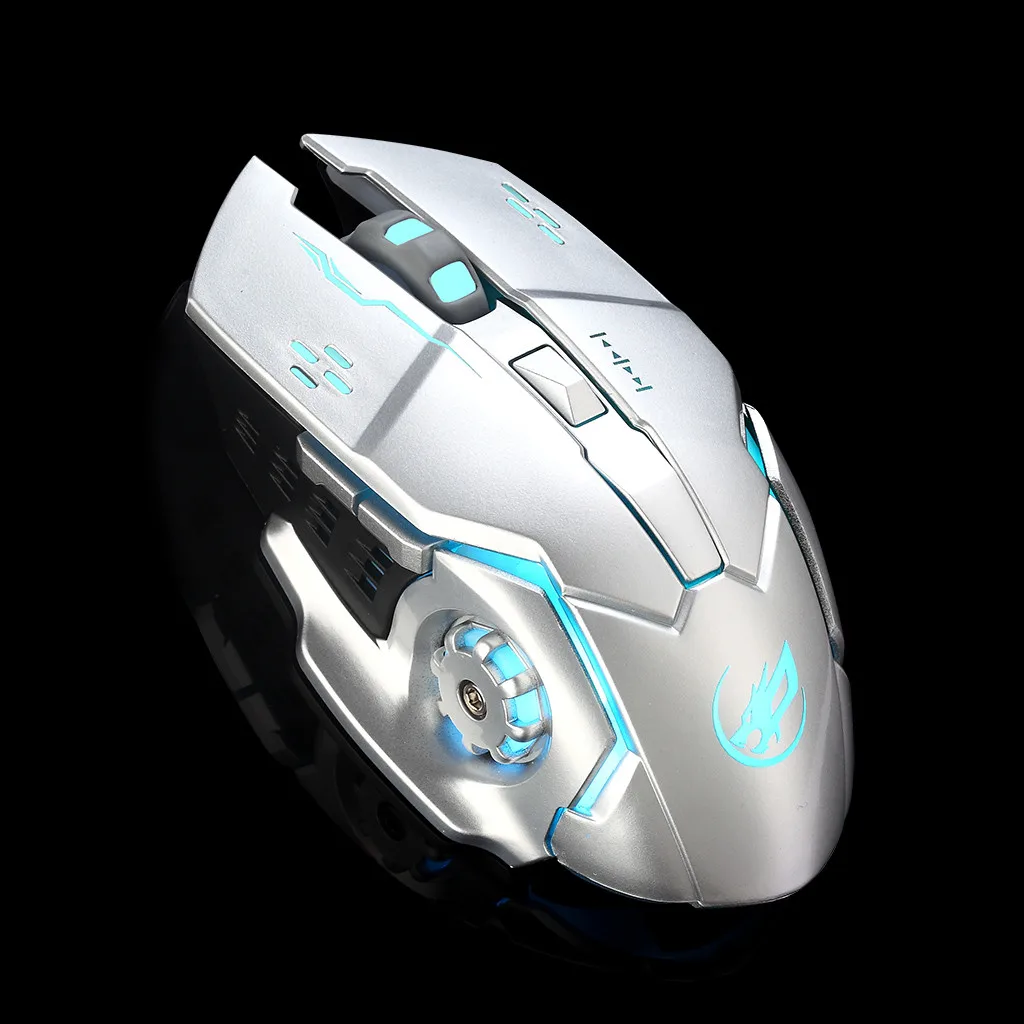 Беспроводная игровая мышь Warwolf Q8 с 6 кнопками, usb-приемник с подсветкой, игровая мышь для геймера, ноутбука, компьютера