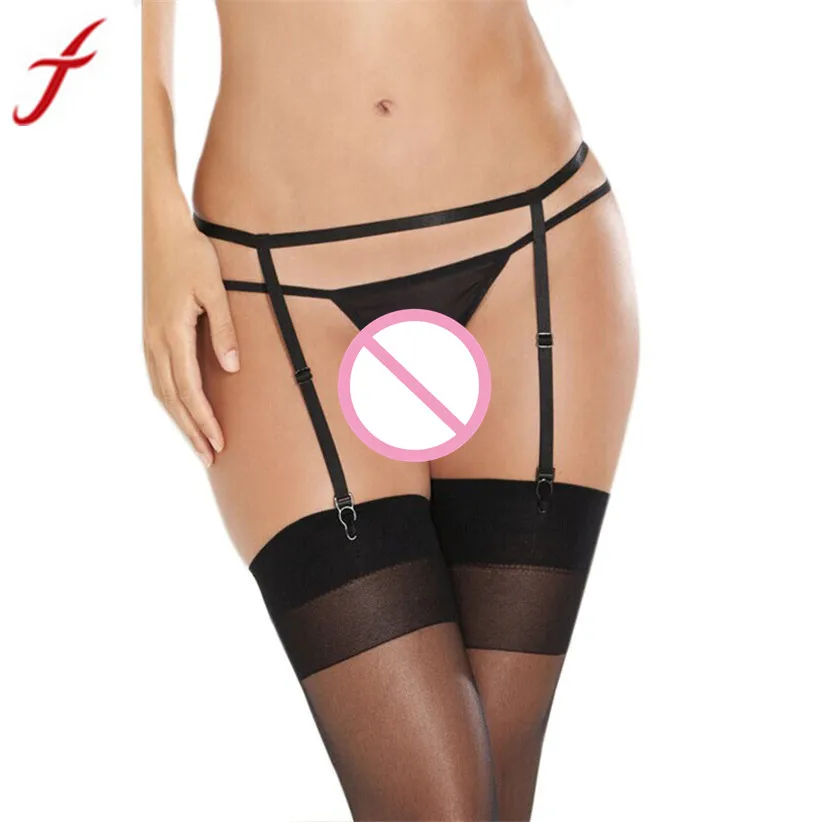 

Feitong Newly Design Sexy Women Lingerie Lady Pantyhose Suspender Garter Belt G-String Thong Set For Stocking Female