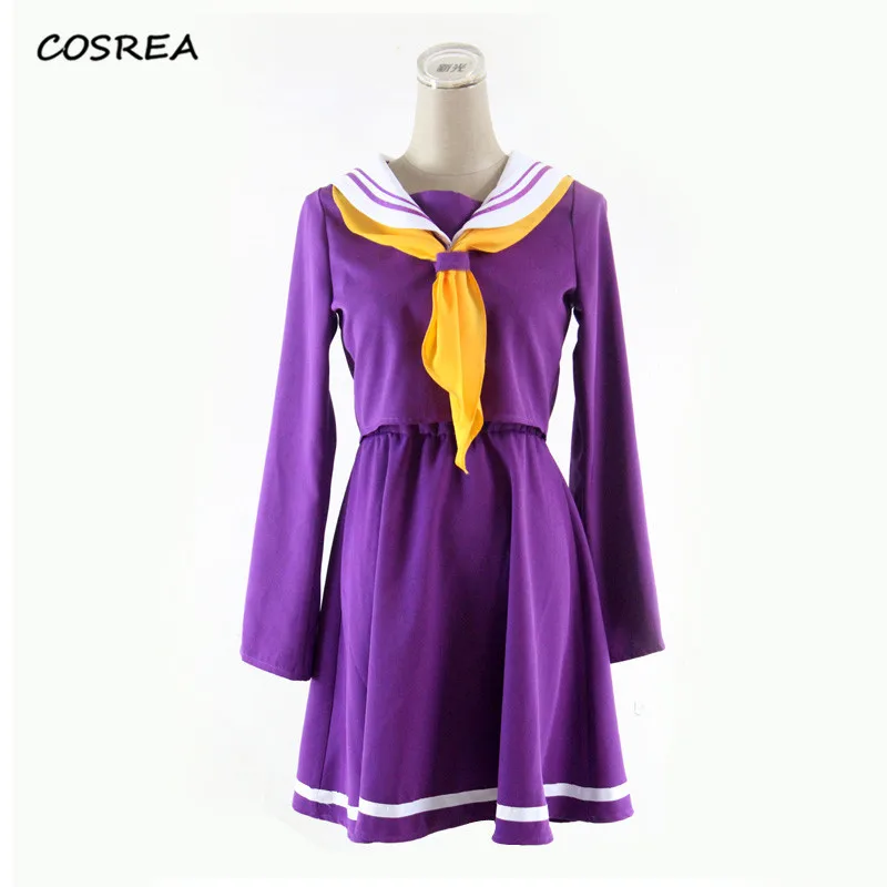

Anime White Shiro No Game No Life Cosplay Costumes Women Sailor Suit Student Uniform Free Shipping Halloween Party Props