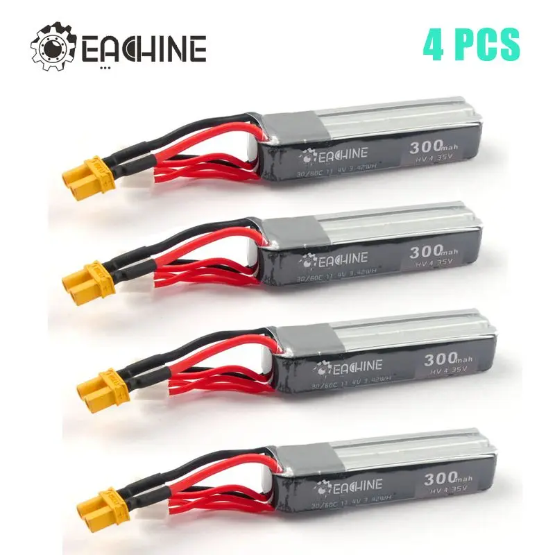 4 шт. eachine RedDevil 105 мм 11 1 В 3S 300 мАч 30/60c FPV Racing Drone запасная часть Lipo батарея для RC