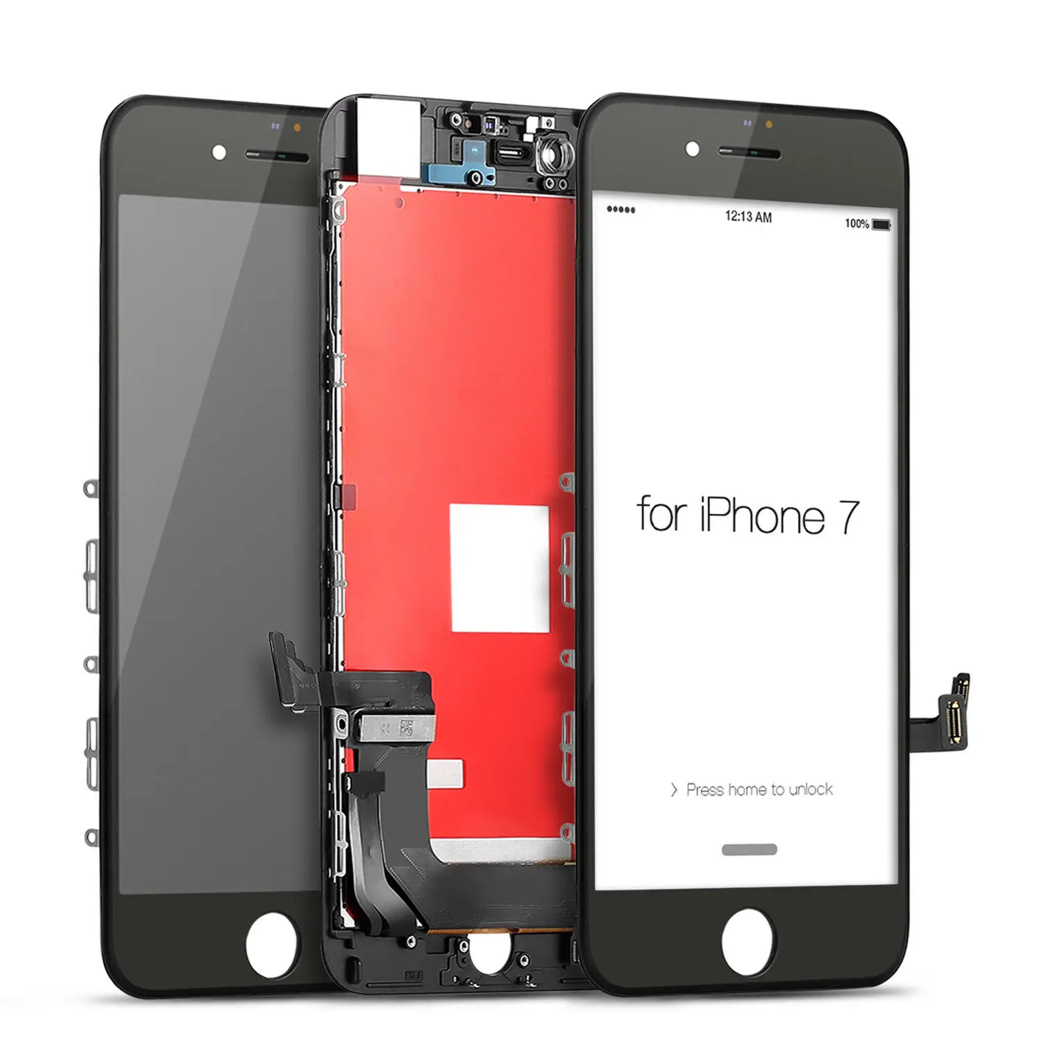 

Black&White For iPhone 7 LCD Display touch screen digitizer compatible with 4.7 inch A1778 A1660 mobile phone Ecran Pantalla lcd