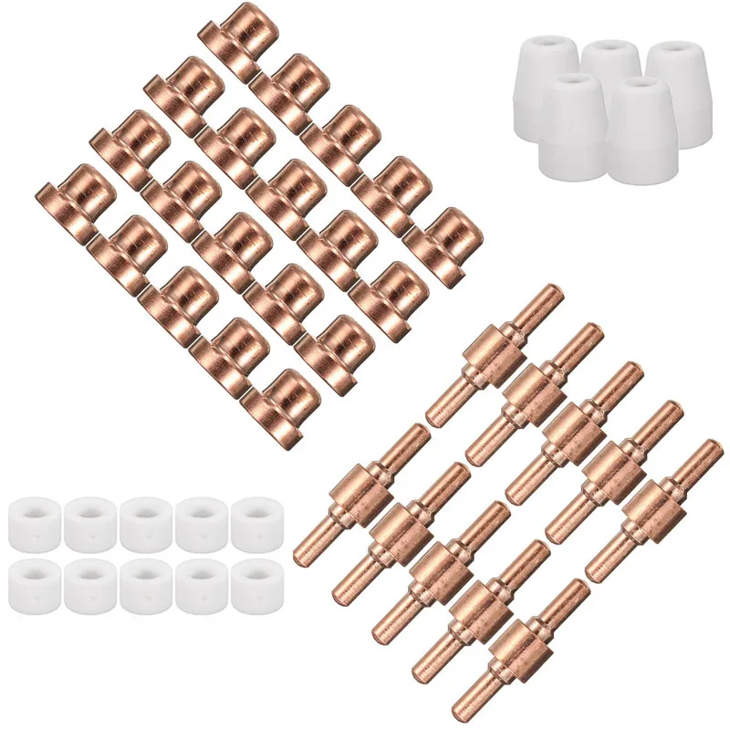 45Pcs Plasma Cutting Machine Consumables Spare Parts Torch welderes Accessories Torch Parts For LG-40 PT-31 CUT40 CUT50 45Pcs Plasma Cutting Machine Consumables Spare Parts Torch welderes Accessories Torch Parts For LG-40 PT-31 CUT40 CUT50