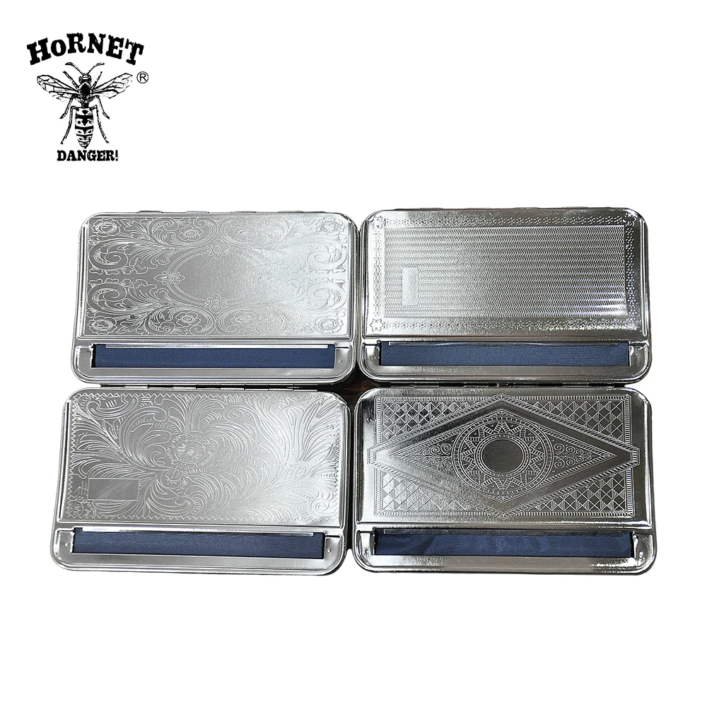 

Metal Automatic Cigarette Rolling Machine Box Case for 110MM KING SIZE Paper Tobacco Roller Rolling Machine.Pattern Randomly