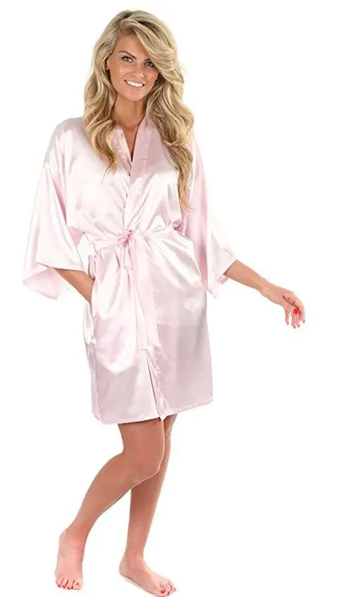 Черный китайский женский халат из искусственного шелка банные вечерние платья, Лидер продаж кимоно, юката, банный халат сплошной цвет пижамы s m l xl XXL NB032 - Цвет: As the photo show