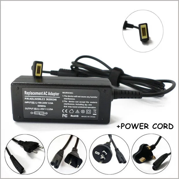 

20V 2.25A 45W Laptop AC Adapter Charger Power Supply For Ordenador Portatil Lenovo IBM Thinkpad T431s X1 Helix