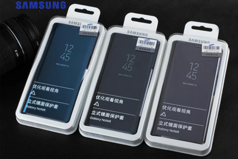 Оригинальный samsung вертикальный зеркальный защитный чехол для телефона Galaxy Note8 N9500