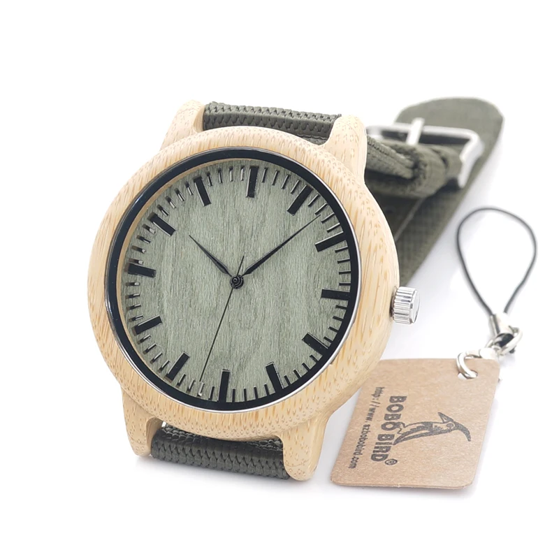 BOBO BIRD Bamboo Watches Luxury Mens Top Brand Wood Watch Handmade Japan Movement Quartz Wrist Watch relogio masculino C-D11