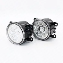 2pcs Car Styling Round Front Bumper LED Fog Lights DRL Daytime Running Driving For FORD TRANSIT Bus 2006-2012 2013 2014 2015