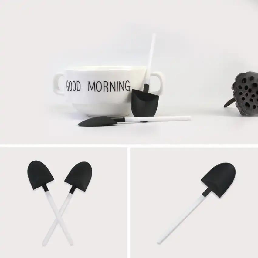 CRYUPE 50Pcs Shovel Coffee Spoon Sugar Ice Cream Dessert Spoon Mini Plastic Pudding Cake Pastry Scoop CRYUPE 50Pcs Shovel Coffee Spoon Sugar Ice Cream Dessert Spoon Mini Plastic Pudding Cake Pastry Scoop