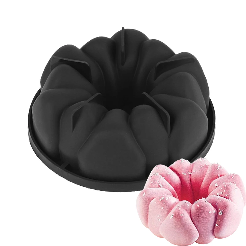 

Yiwumart Flower Ring Shape Silicone Cake Pan For Mousses 3D Cakes Baking Pan Bakeware Cake Decorating Accessories Tools
