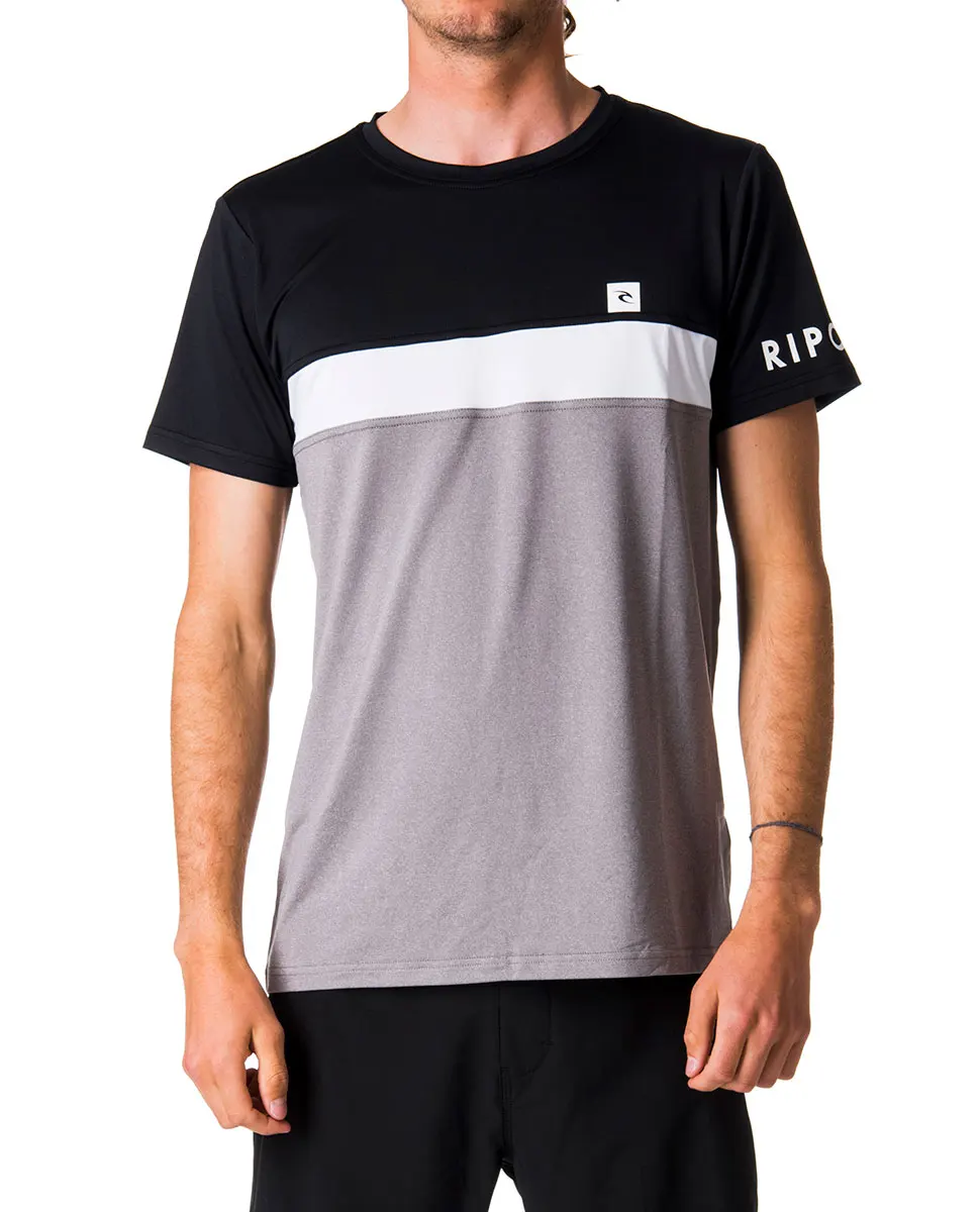 Underline Panel Short Sleeve UV Tee Rash Vest UPF 50+