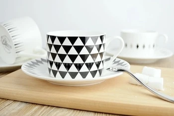 

Coffee cup dish set black tea afternoon tea lovers cup dish office home