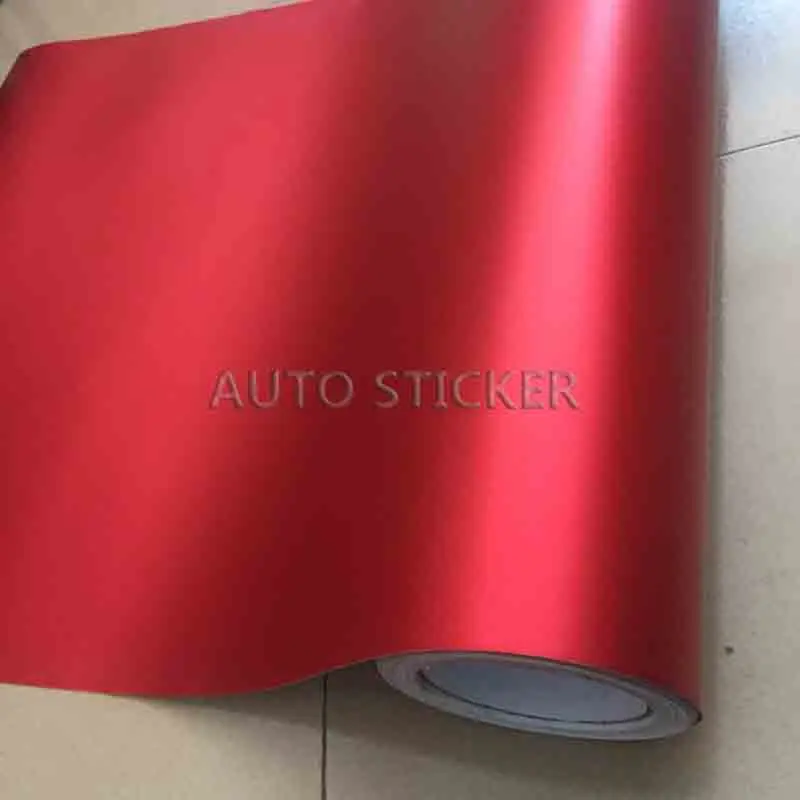 red matte metallic chrome car wrap 3