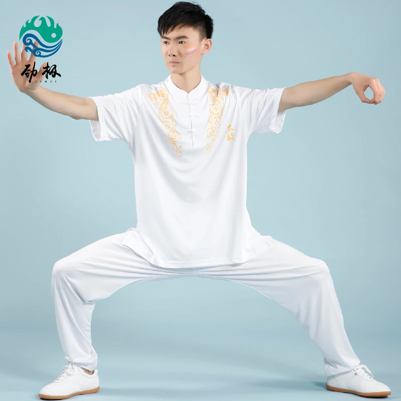 

Handmade Short Sleeves Tai Chi Uniform Wushu, Kung Fu,martial Art Suit,T-shirt+pants