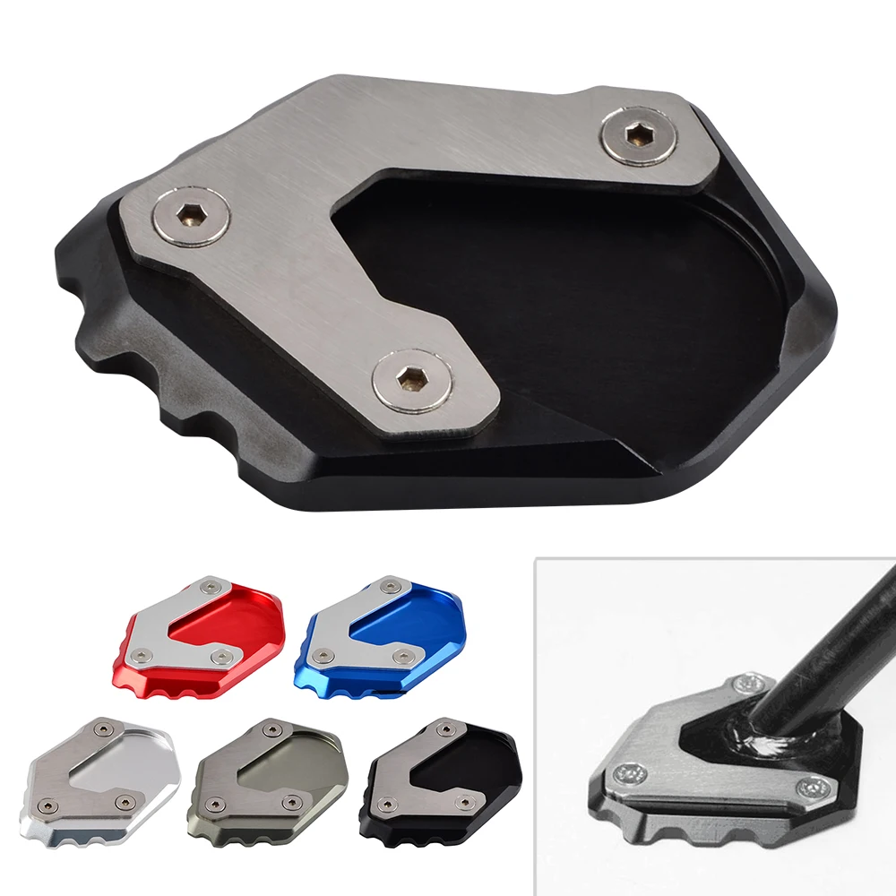 Motorcycle Stainless Steel Large Sidestand Foot Kickstand Kick Stand Support Extension Plate Pad for 2013 BMW Water Cooled 2014-up R1200GS R 1200 GS Adv Adventure 