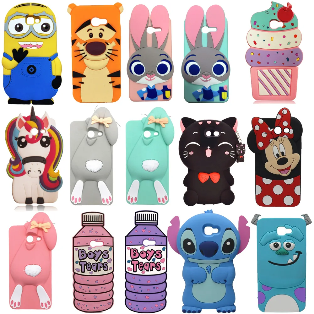

For Samsung Galaxy J520 J5 2017 US Version 3D Cartoon Unicorn Cat Soft Silicone Case Back Cover Skin
