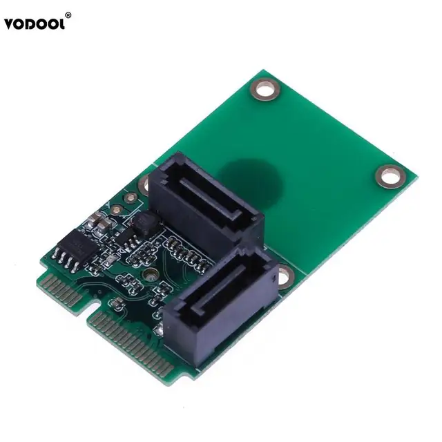 Best Value 2 Ports Mini PCI-E PCI Express to SATA Cable 3.0 Converter Hard Drive Extension Card Computer Components High Speed Add On Cards