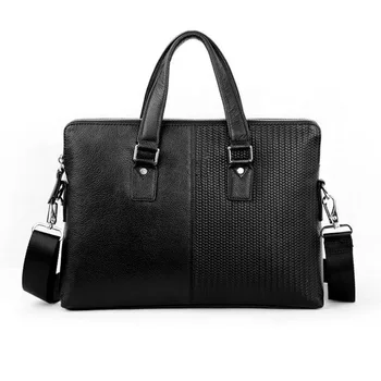 

Double Layers Natural First Layer Cow Leather Men Handbags Perfect Quality Shoulder Messenger Bags Genuine Leather Briefcase