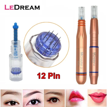 

5PCS 9mm Screw Port Disposable Sterile 12 Pin Micro Needles Cartridges For Premium Charmant MCHARM 3 4 Pen Permanent Makeup