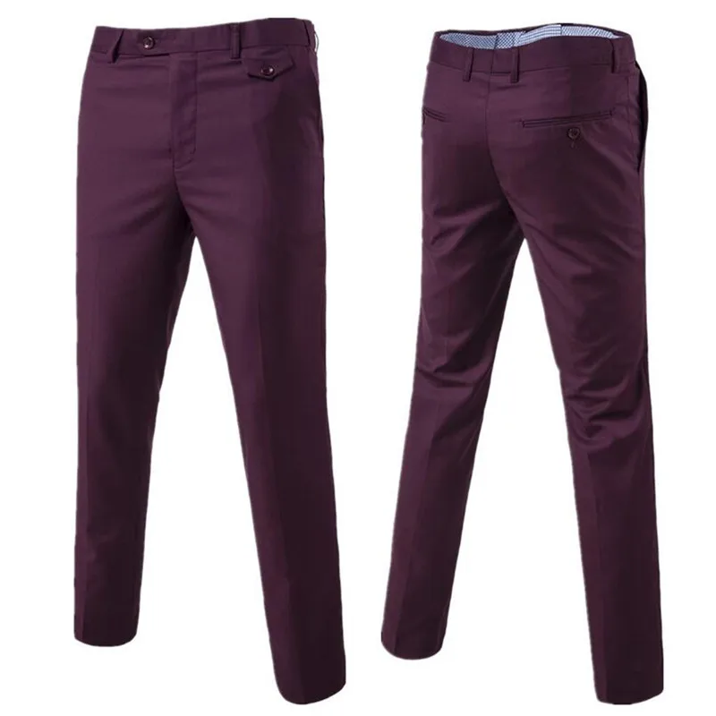 New-2018-High-quality-Men-Pure-color-Formal-Business-suit-pants-Male-leisure-wedding-bridegroom-suit_1